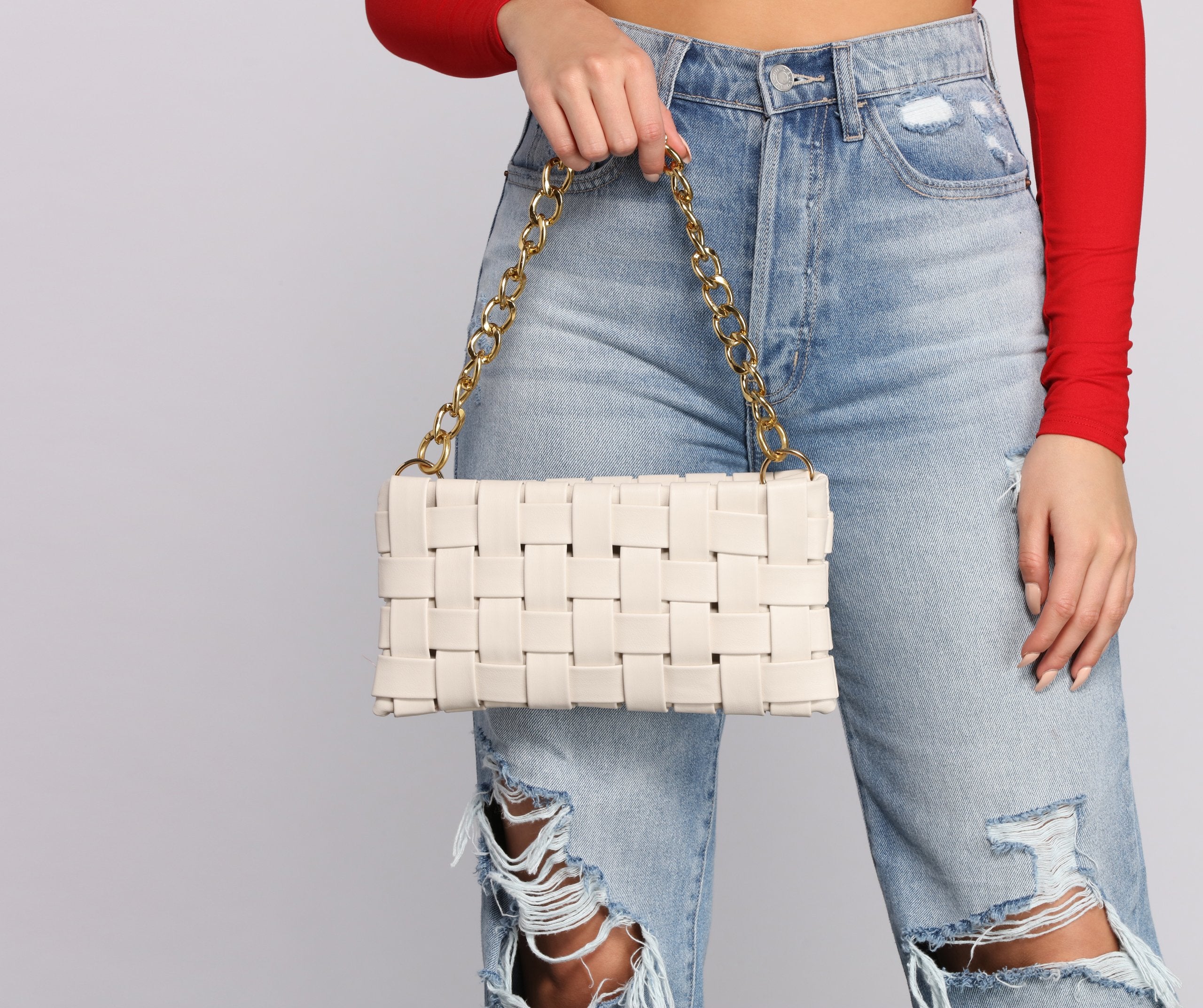 CLEARANCE - Trendy Babe Faux Leather Shoulder Bag