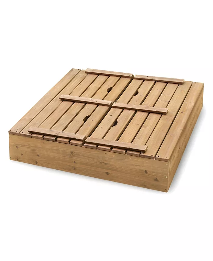 Badger Basket Covered Convertible Sandbox With Two Bench Seats