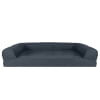 Furhaven Pet Products Orthopedic Quilted Sofa-Style Couch Pet Bed for Dogs and Cats， Iron Gray， Jumbo