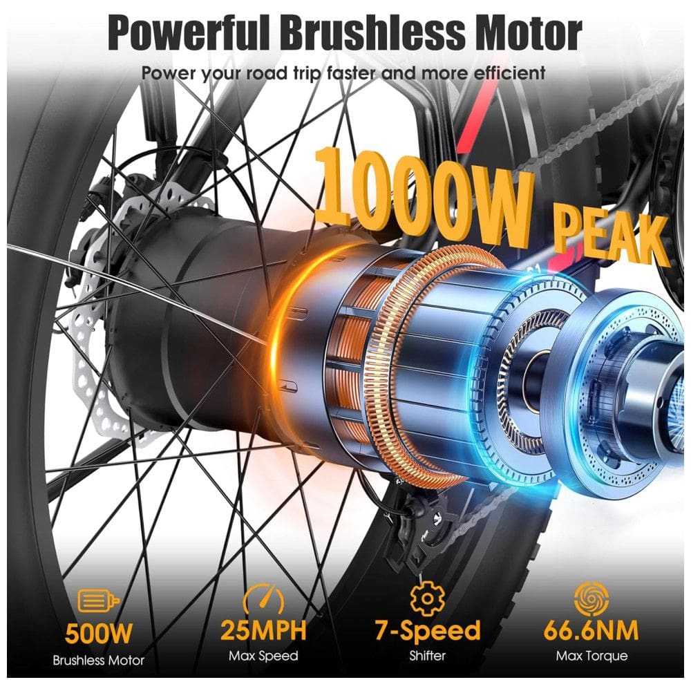 Bicicleta Elétrica Dobrável Funhang EB-S1 26