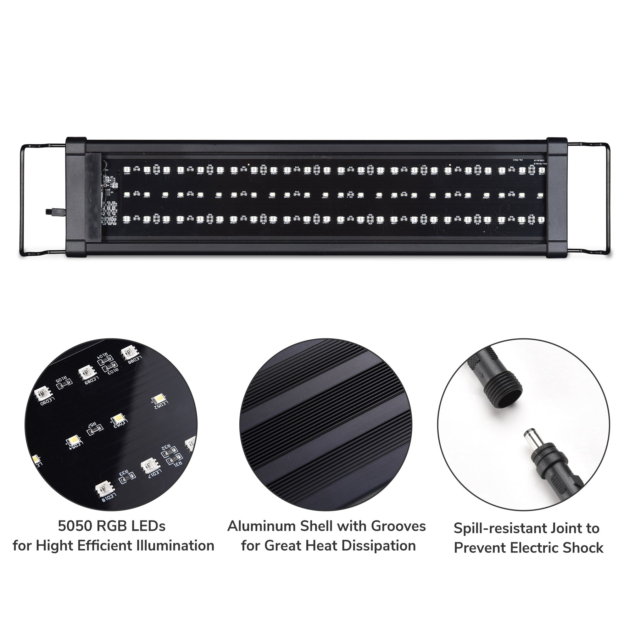 AquaBasik Aquarium LED Light with Timer Dimmable Lamp Remote Control Fish Tank