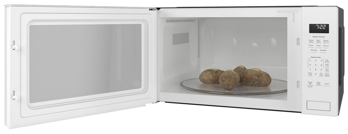 GE Profile ADA 2.2 Cu. Ft. White Built-In Sensor Microwave Oven