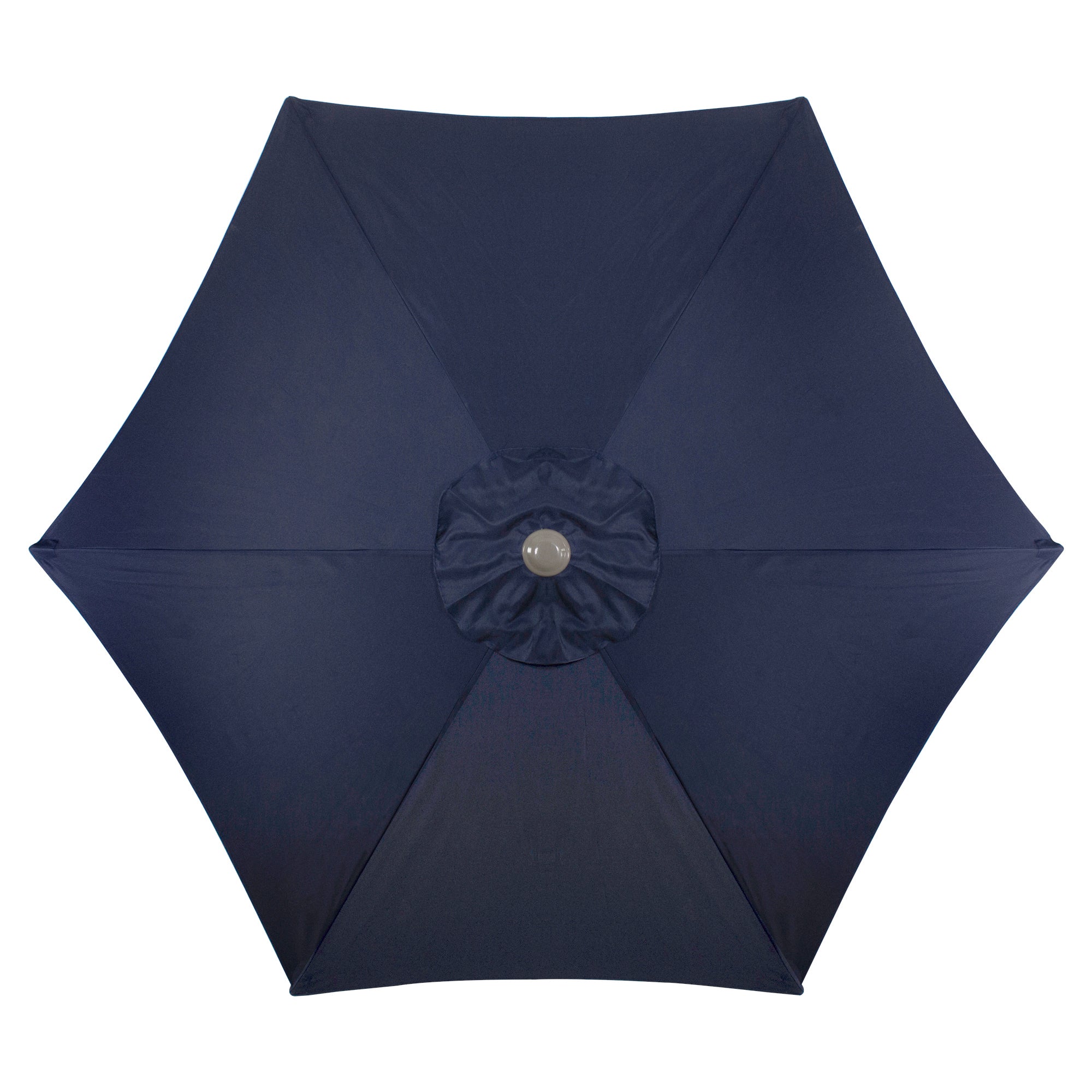 7.5ft Outdoor Patio Market Umbrella with Hand Crank, Navy Blue