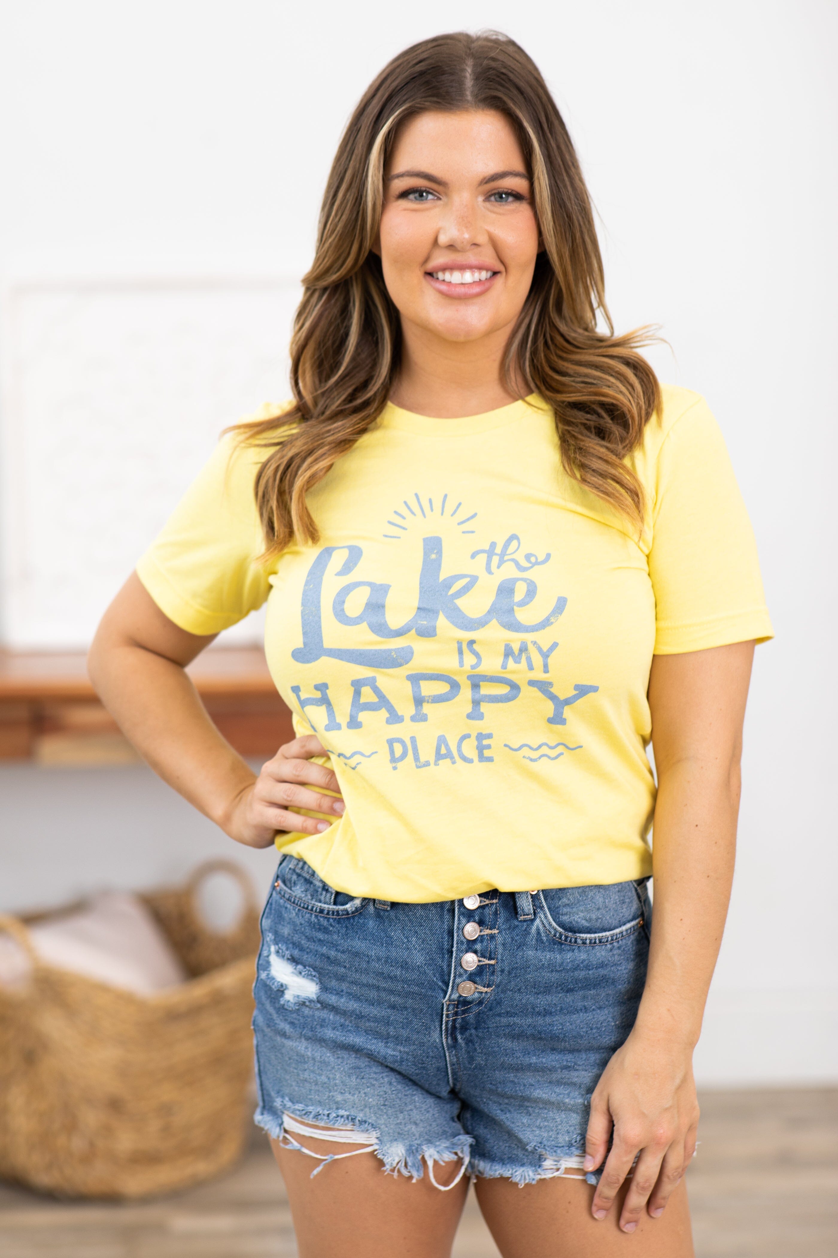 Yellow Lake Is My Happy Place Graphic Tee