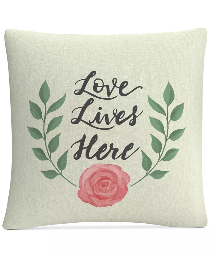 Baldwin ABC Love Lives Here Decorative Pillow， 16