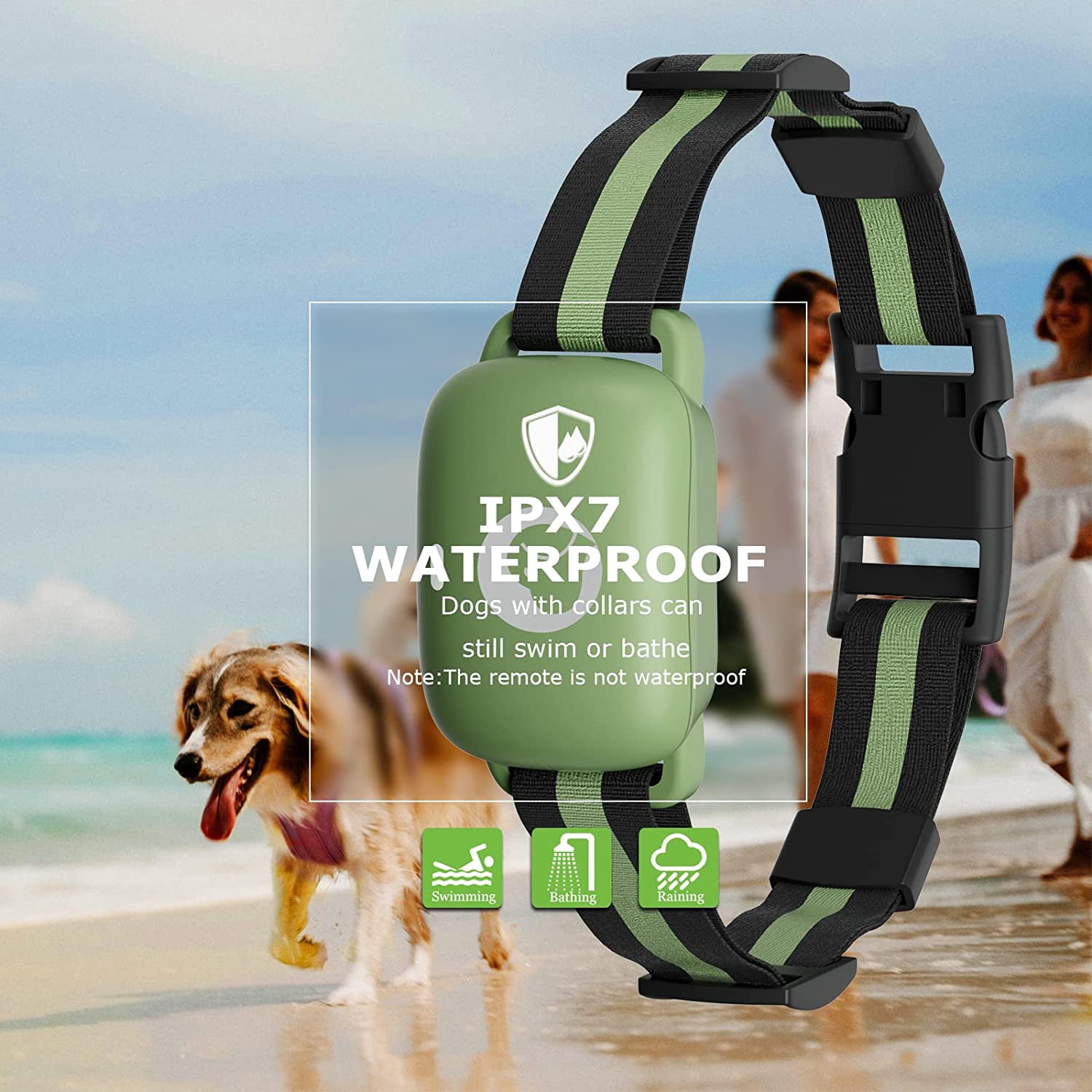 Heaflex Remote Electric Dog Training Collar， No Bark E-Shock Beeps Vibration 3 Safe Training Modes for Small Medium Large Dogs