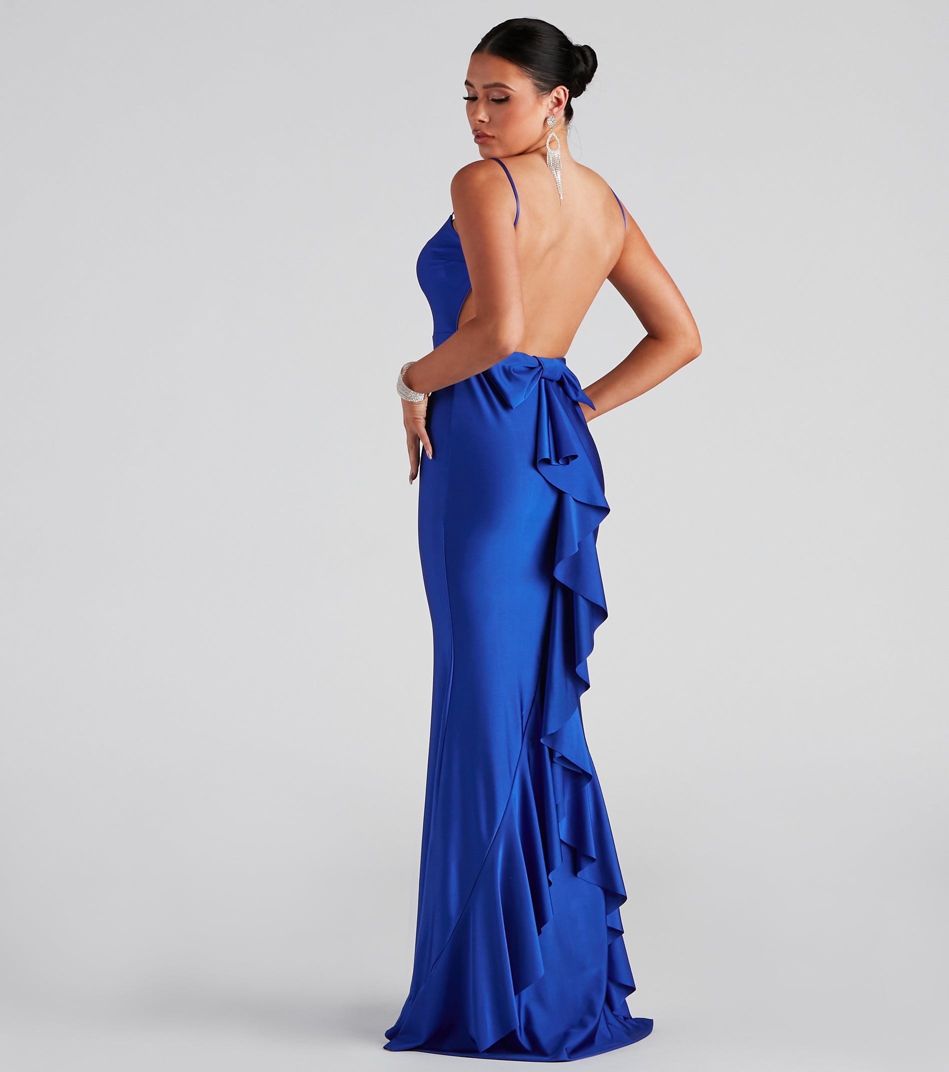 Meadow Formal Open Back Ruffled Dress