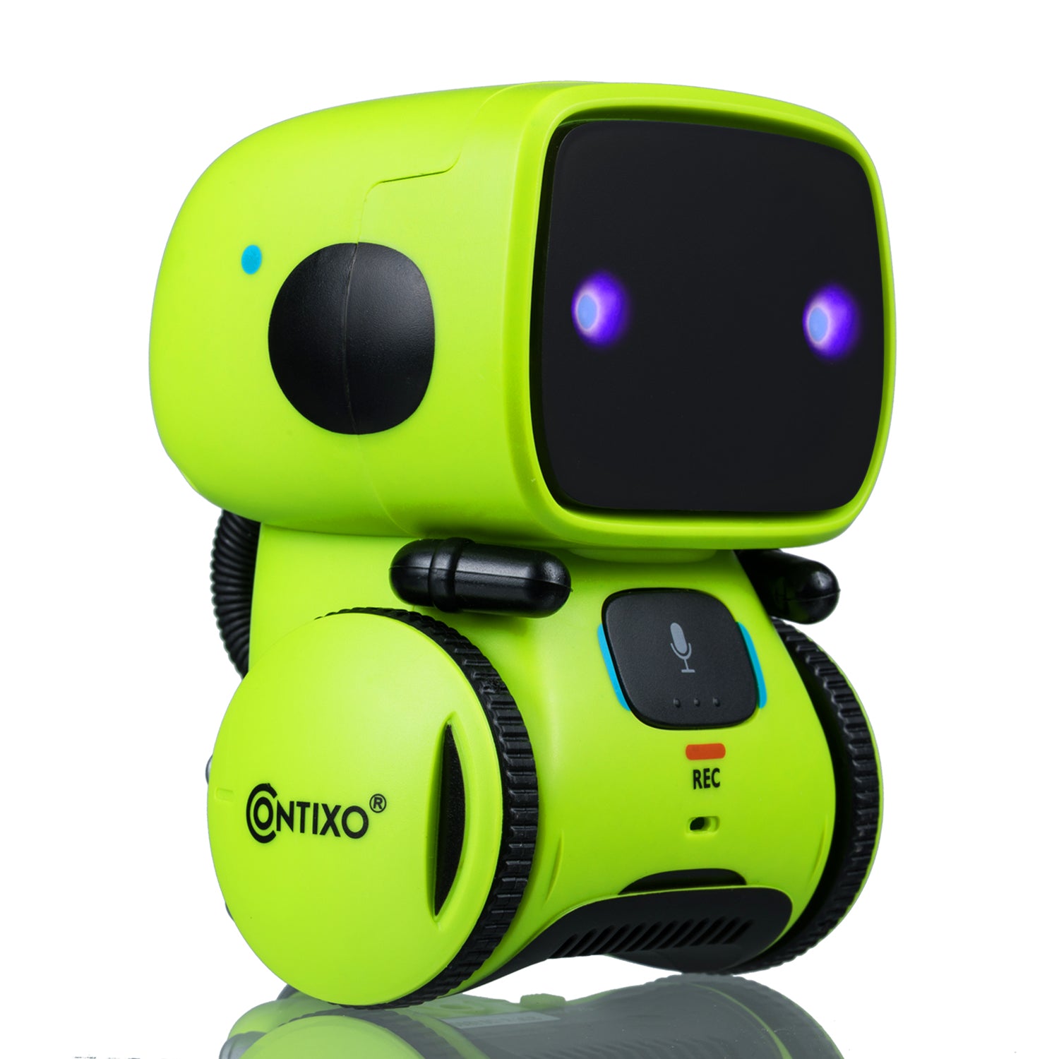 Contixo Kids Smart Robot Toy Mini Robot Talking Singing Dancing Interactive Voice Control Touch Sensor Speech Recognition Infant Toddler Children Robotics - R1 Green
