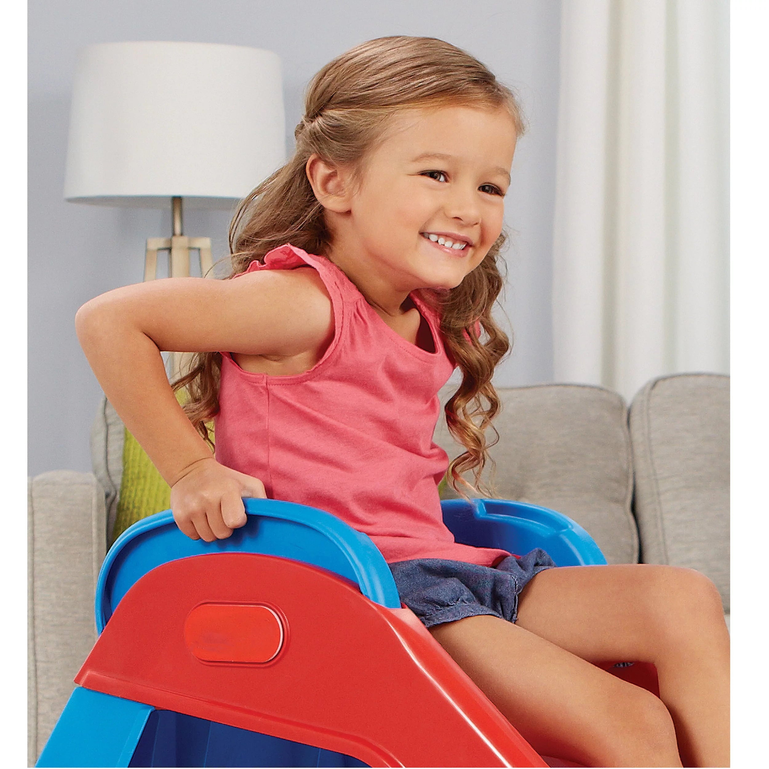 First Slide for Kids， Easy Set Up for Indoor Outdoor， Easy to Store， for Toddlers Ages 18 Months - 6 years