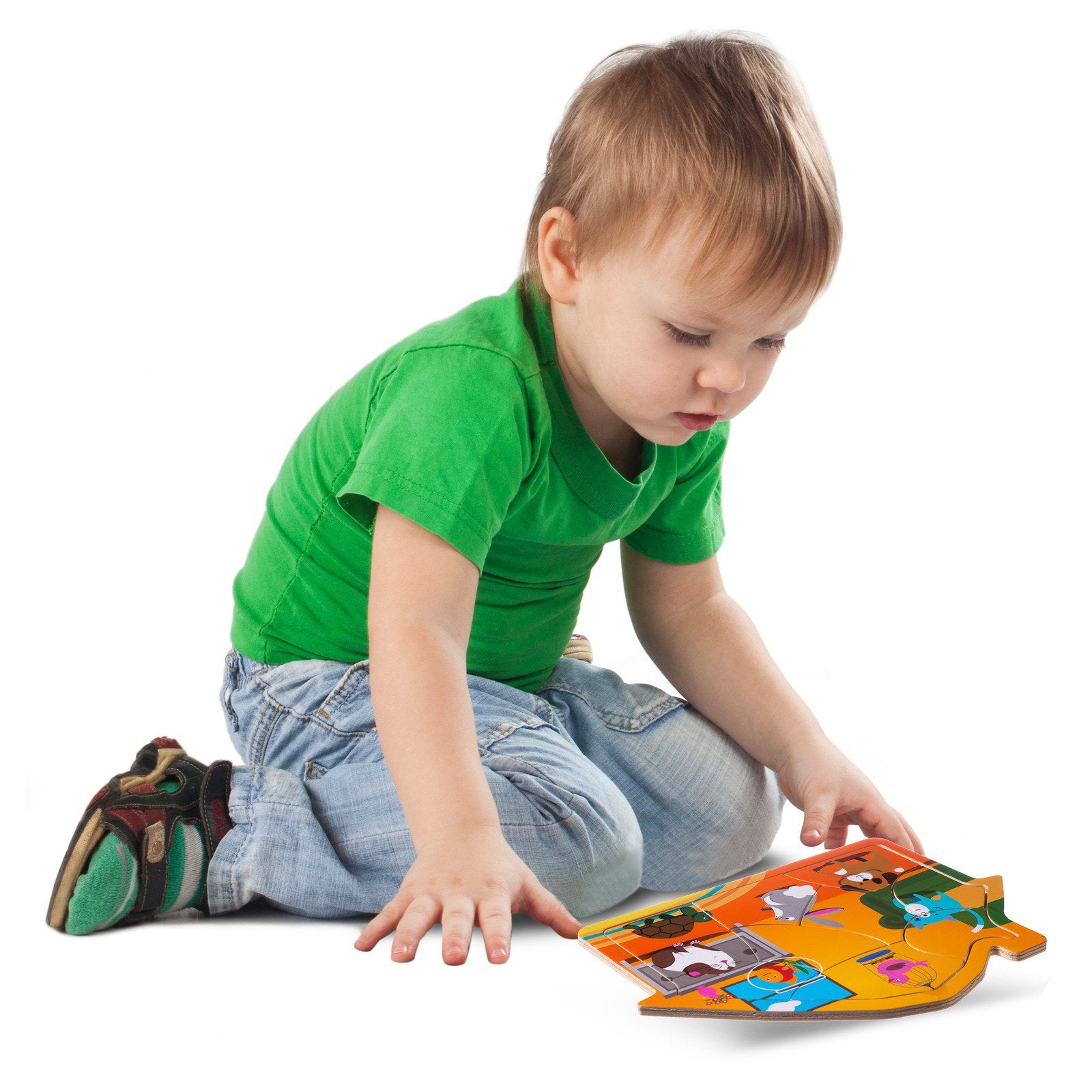 Eliiti Wooden Pets Animals Jigsaw Puzzle for Toddlers 2 to 4 Years Old Boys Girls