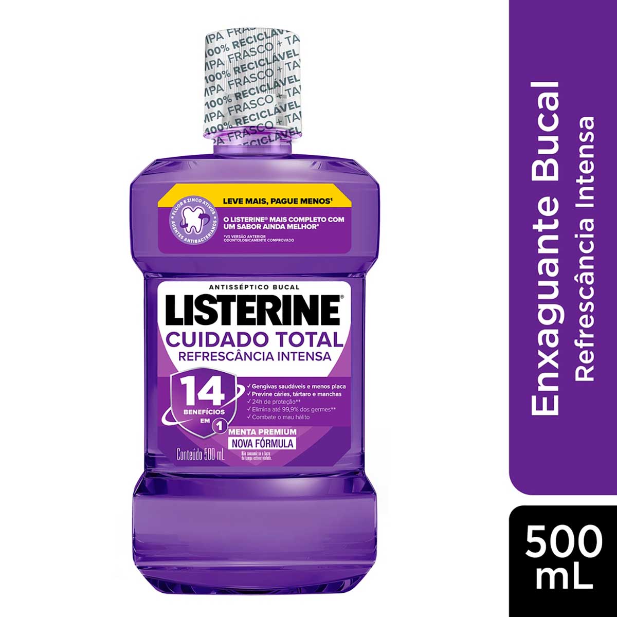 Enxaguante Bucal Listerine Cuidado Total 14 Beneficios em 1 500ml