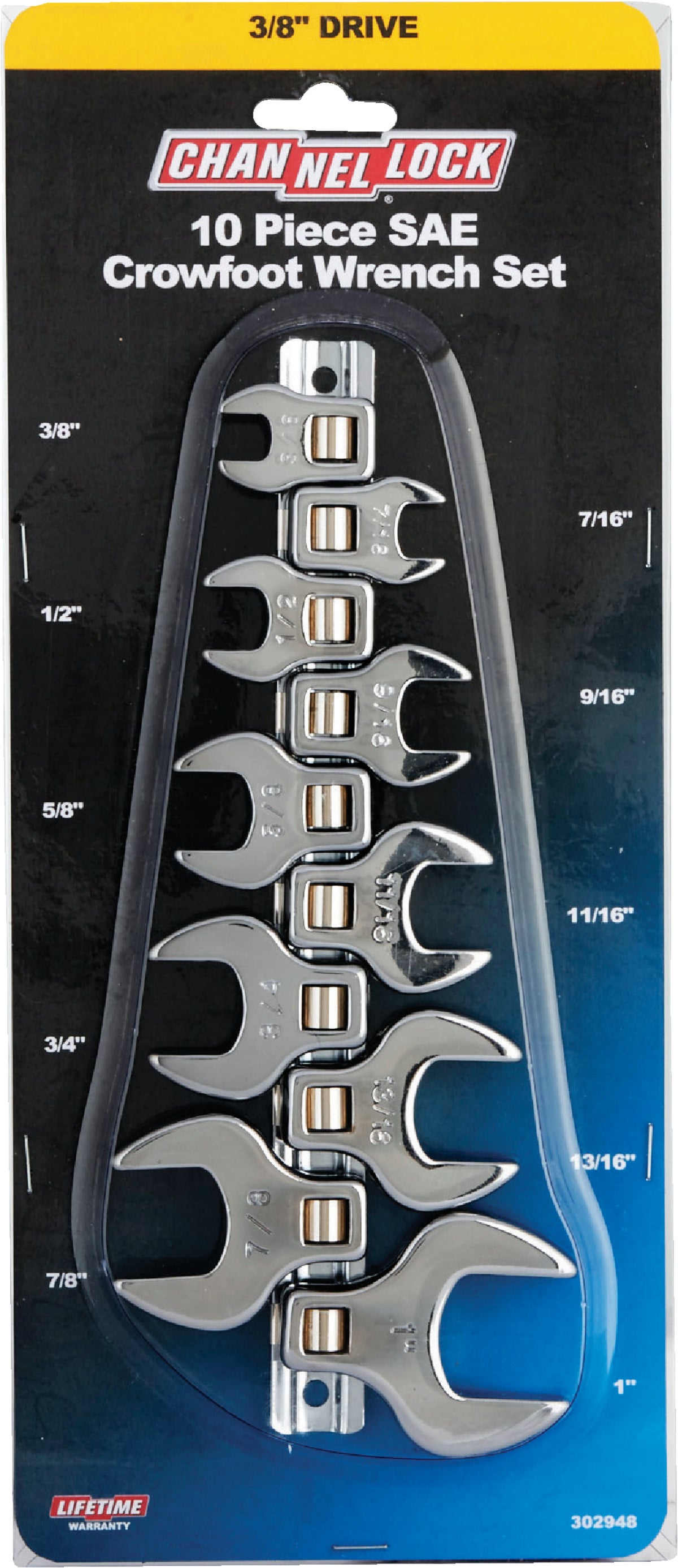 Channellock 10-Piece Crowfoot Wrench Set