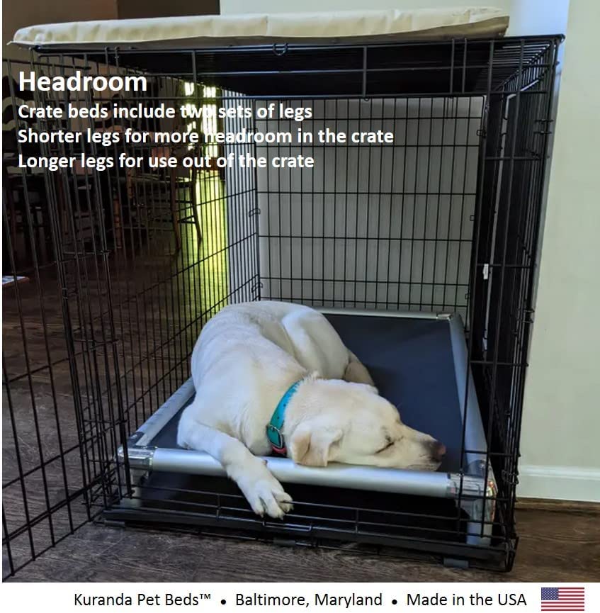 Kuranda Aluminum Dog Bed -Heavy Duty Vinyl Fabric  (Orthopedic Chewproof Elevated)