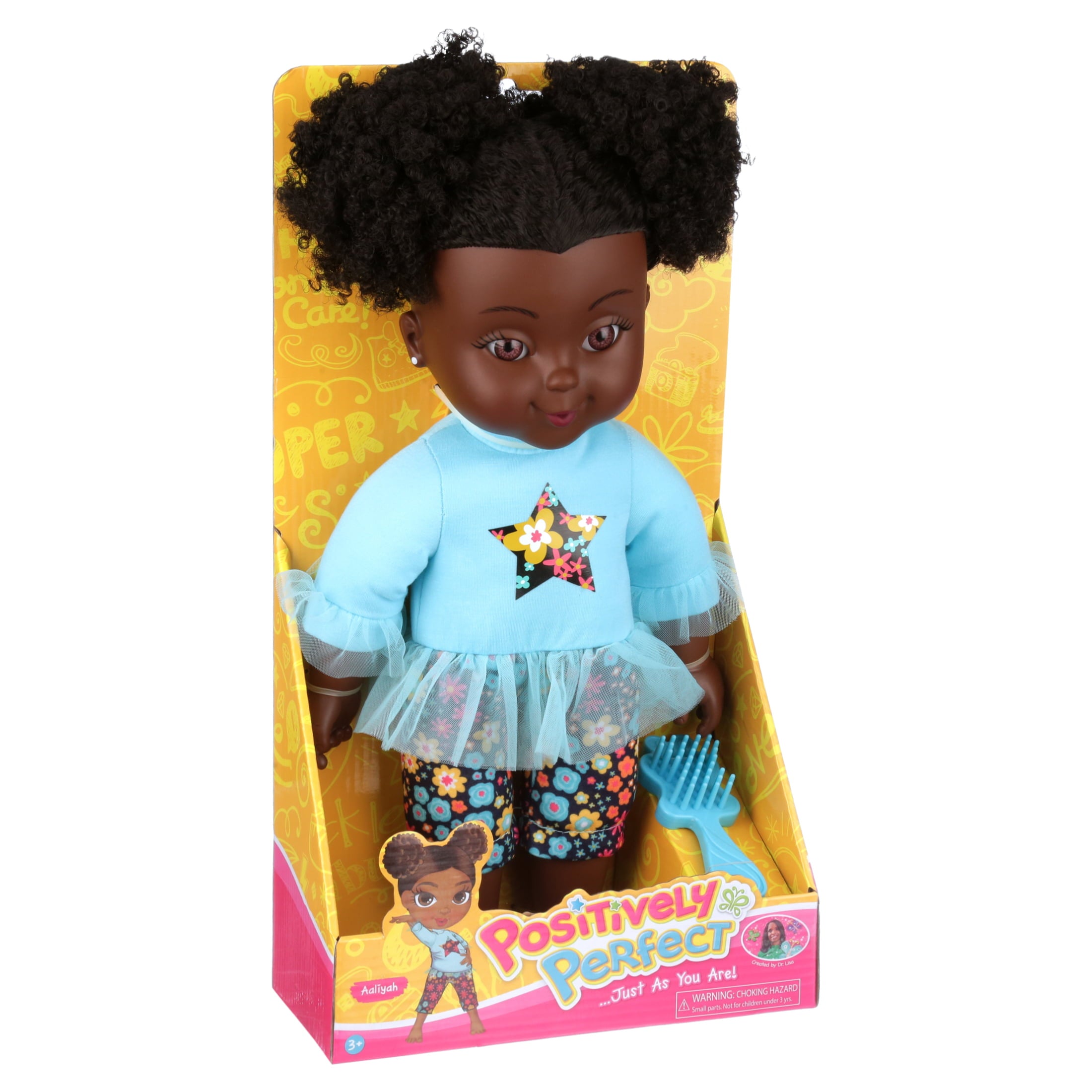 Positively Perfect 14.5 inch Soft Body Toddler, Aaliyah, Multi-Cultural and Ethnic Dolls