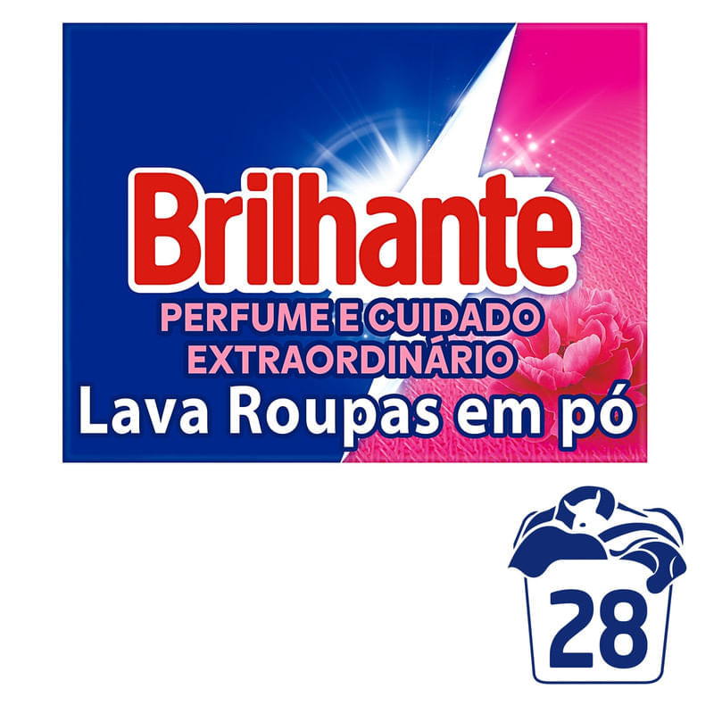 Lava Roupas em Po Brilhante Perfume e Cuidado Extraordinario 1.6kg