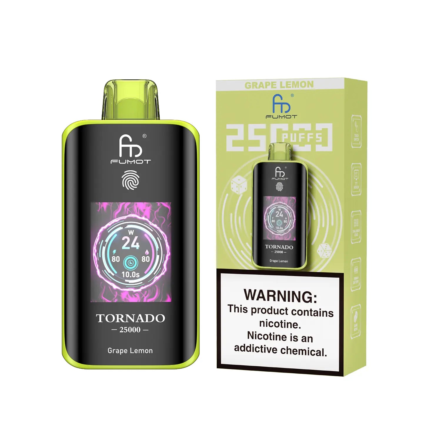 Fumot Tornado Vape 25000 - Grape Lemon