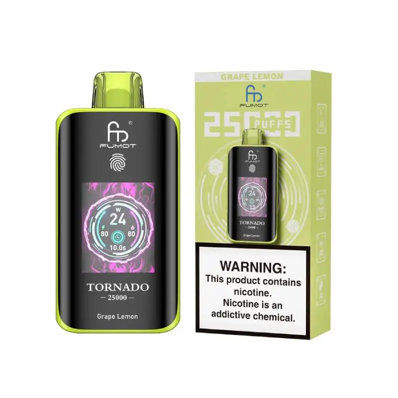 🧊 Fumot Tornado 25K – Einweg-Vape mit Dual-Mesh-Coil & LED-Display 🍓🥭🍏
