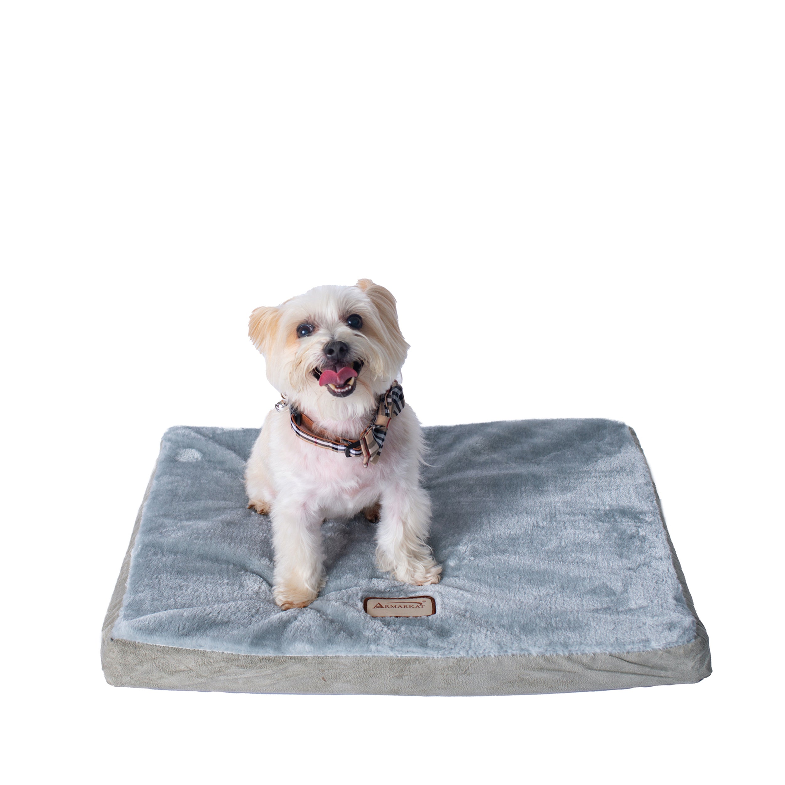 Armarkat Memory Foam Orthopedic Pet Bed Pad in Sage Green and Gray 24
