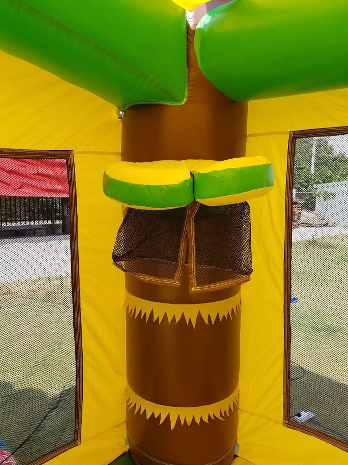 Pogo Bounce House Crossover Tropical Duo，  Bounce House and Bounce House with Slide and Splash Pool