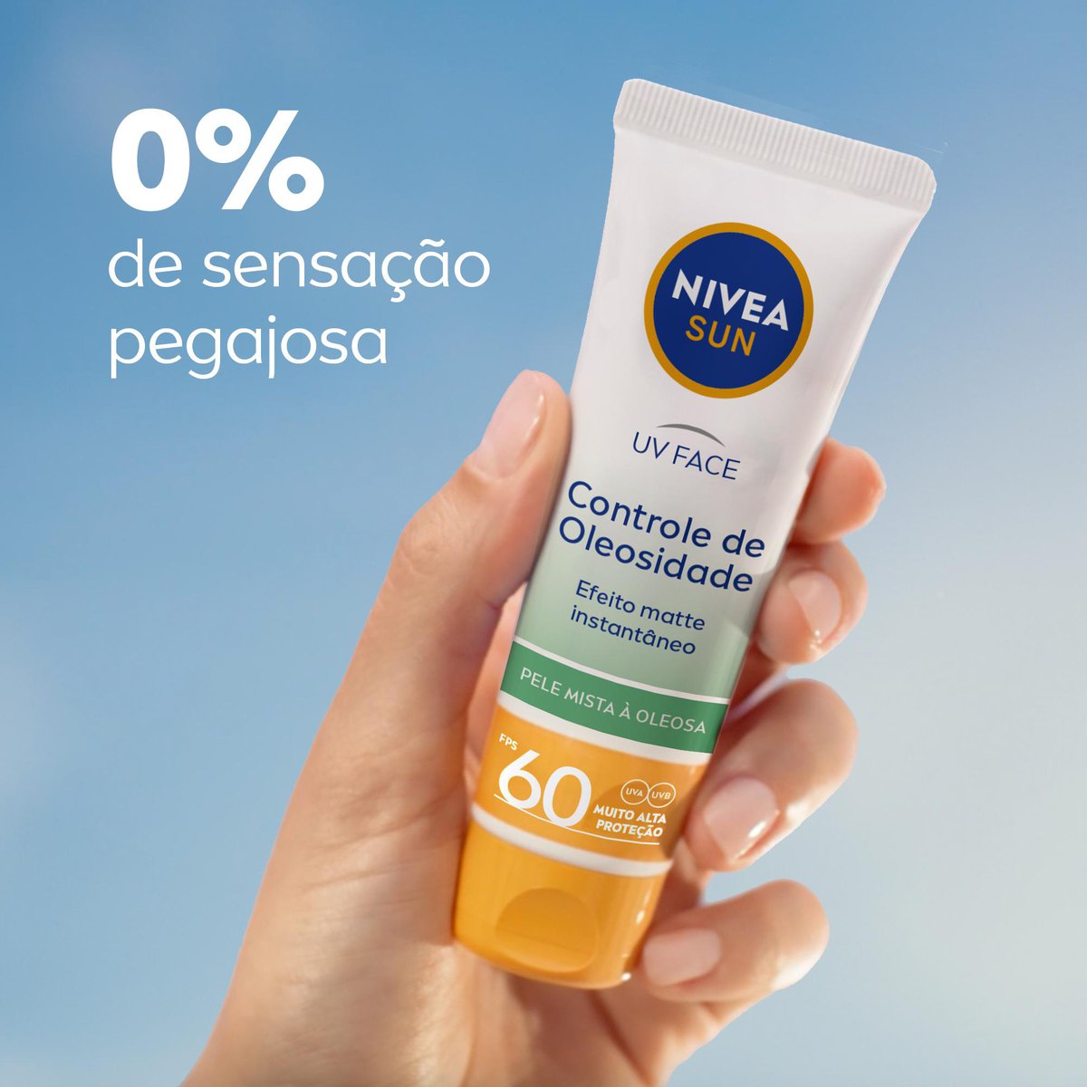Protetor Solar Facial Beauty Expert Controle de Oleosidade FPS 60 NIVEA SUN 50g