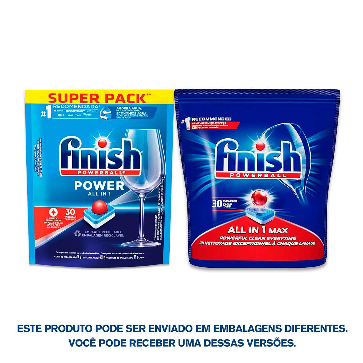 Detergente para Lava Loucas em tabletes Finish com 30 unidades