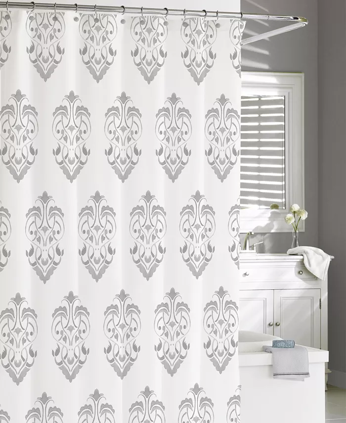 Cassadecor Cotton Printed Crest Shower Curtain