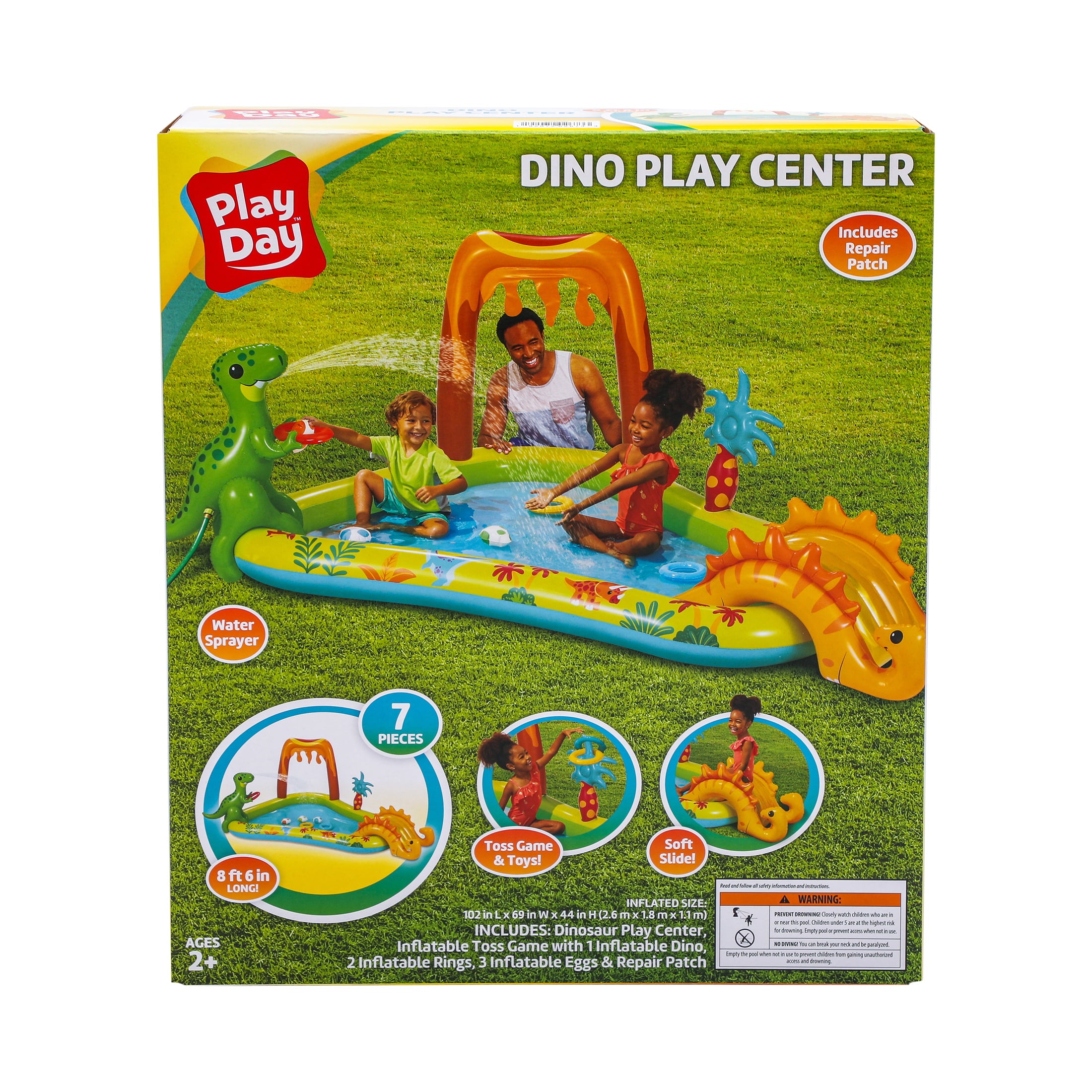 Play Day Inflatable Dino Play Center， Ages 2 and Up， Unisex