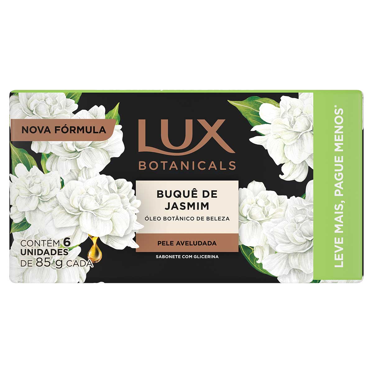 Sabonete em Barra de Glicerina Buque de Jasmim Lux Botanicals 6 Unidades 85g Cada Leve Mais Pague Menos
