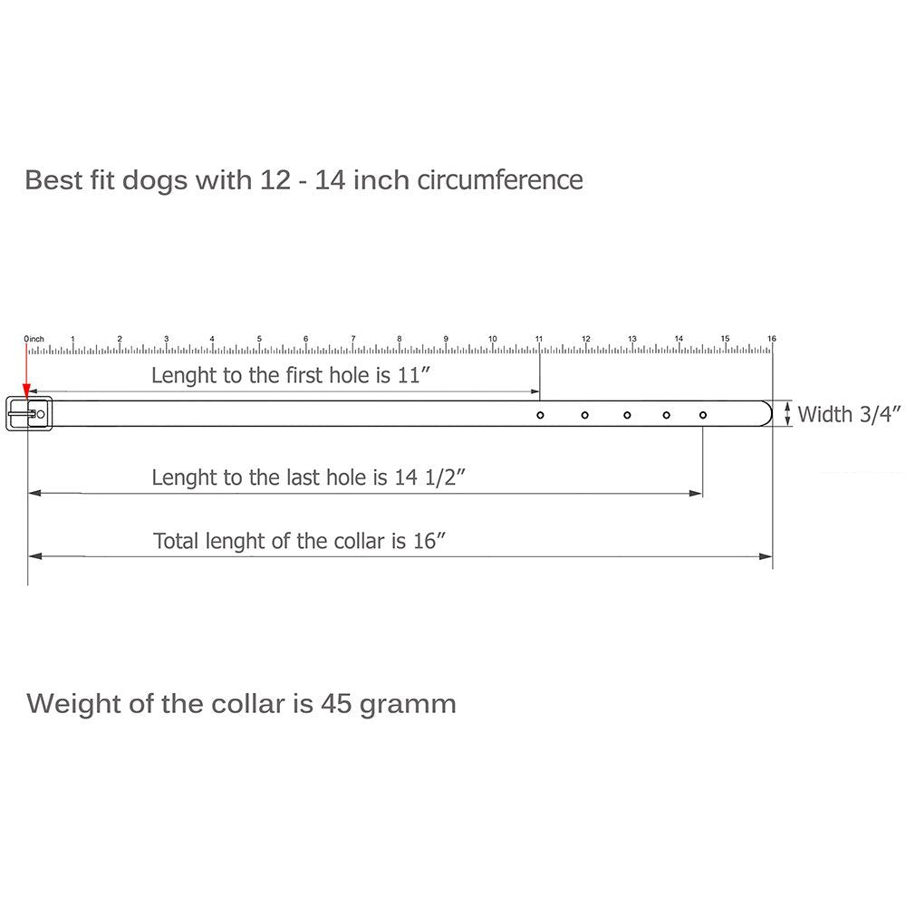 Leather Dog Collar Puppy Collars for Medium Dogs Soft Padded， Black