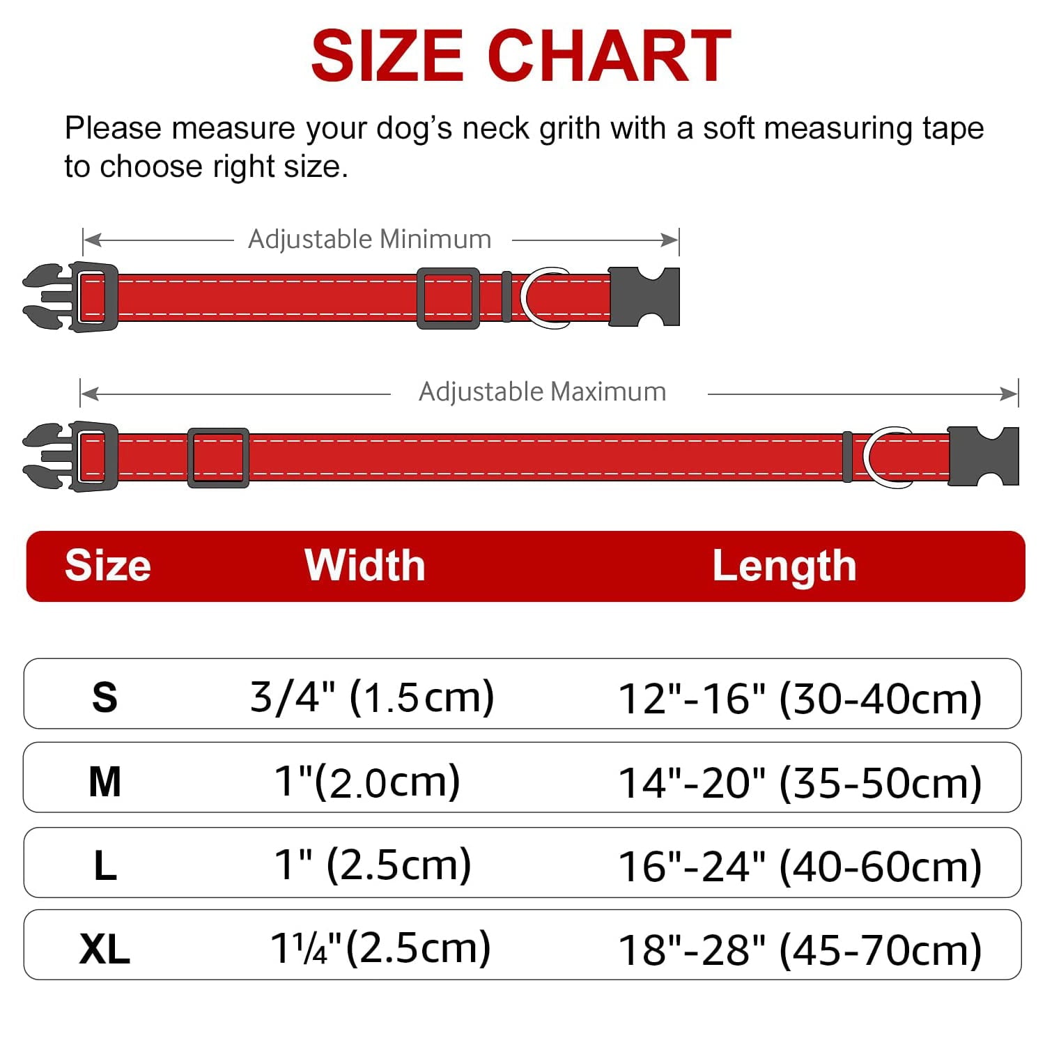 Reflective Dog Collar Soft Neoprene Padded Breathable Nylon Pet Collar Adjustable for Small Medium Large Extra Large Dogs