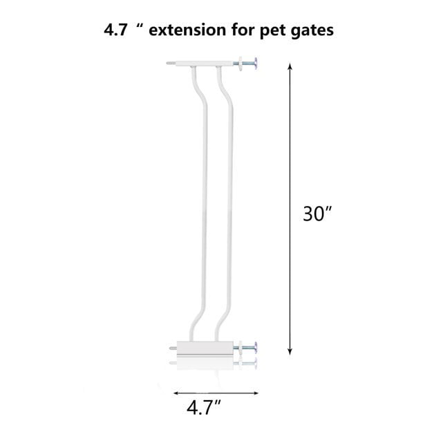 4.7inch Extensions for Extra Wide and Tall Baby Gate with Auto-Close and Hold-Open Features， Easy Walk Thru Indoor Safety Gate Extension Kit， Pet Gates Extension，Dog Gates Extension