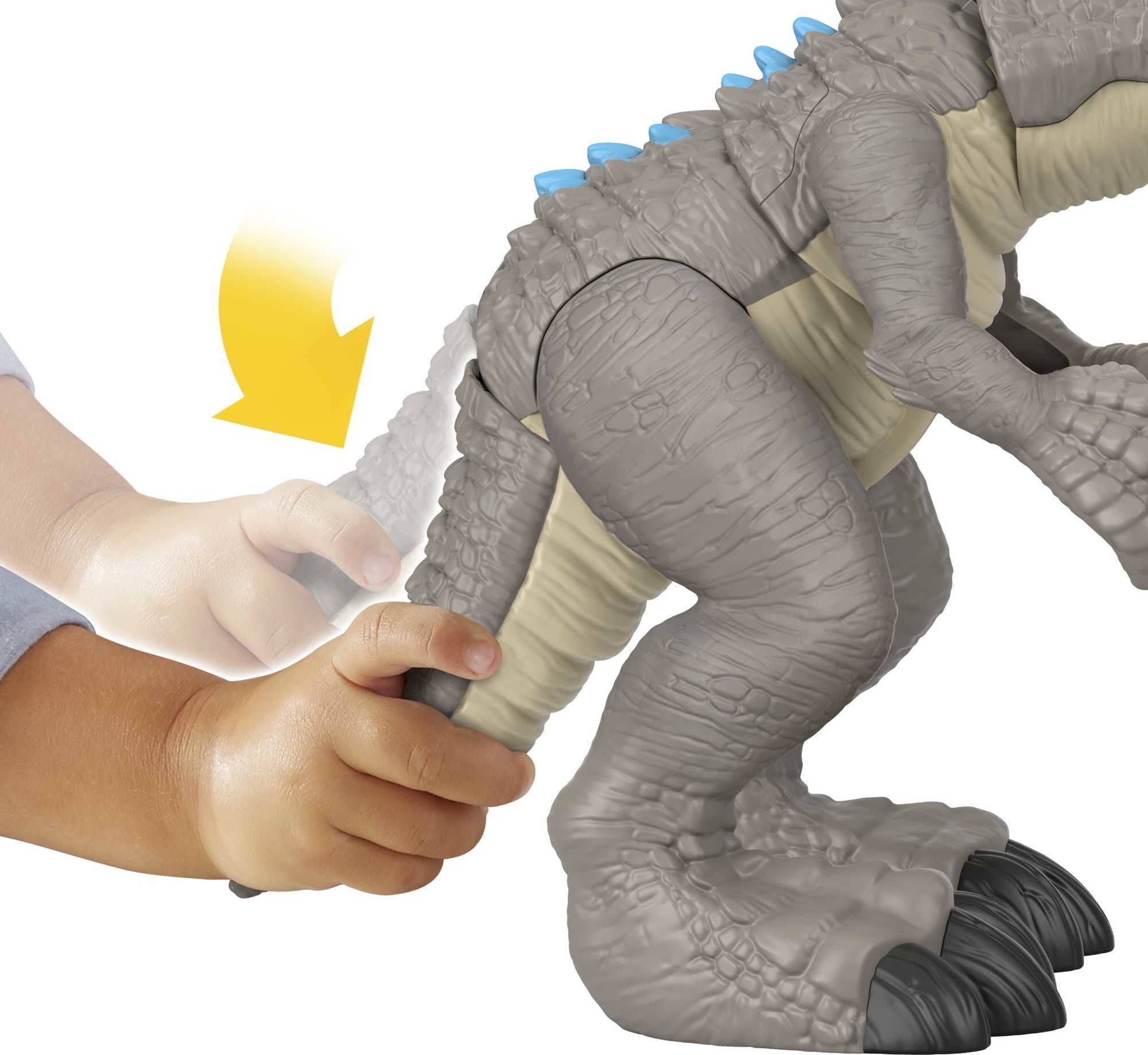 Imaginext Jurassic World Indominus Rex Dinosaur Toy with Thrashing Action for Preschool Child
