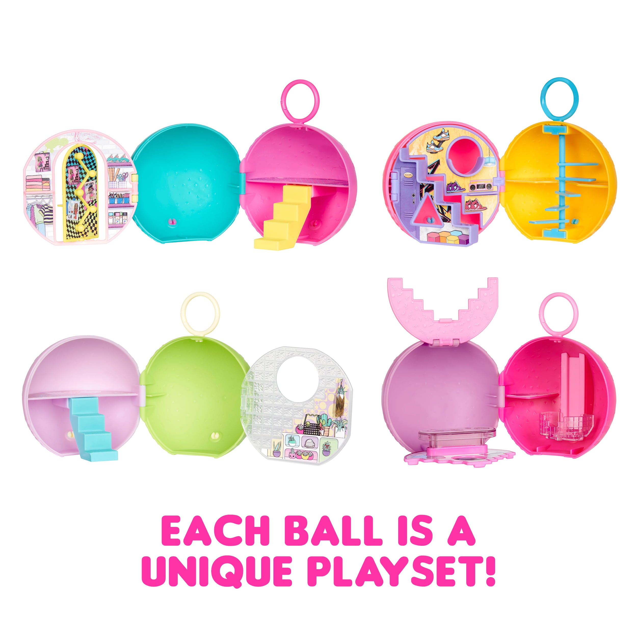 Mini L.O.L. Surprise! Family- with 3 Dolls, Surprises, Mini Dolls, Collectible Dolls, Ball Playset, Mini Tween Fashion Dolls- Great Gift for Girls Age 4+