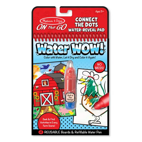Melissa and Doug Water Wow Farm Connect the Dots Coloring Book