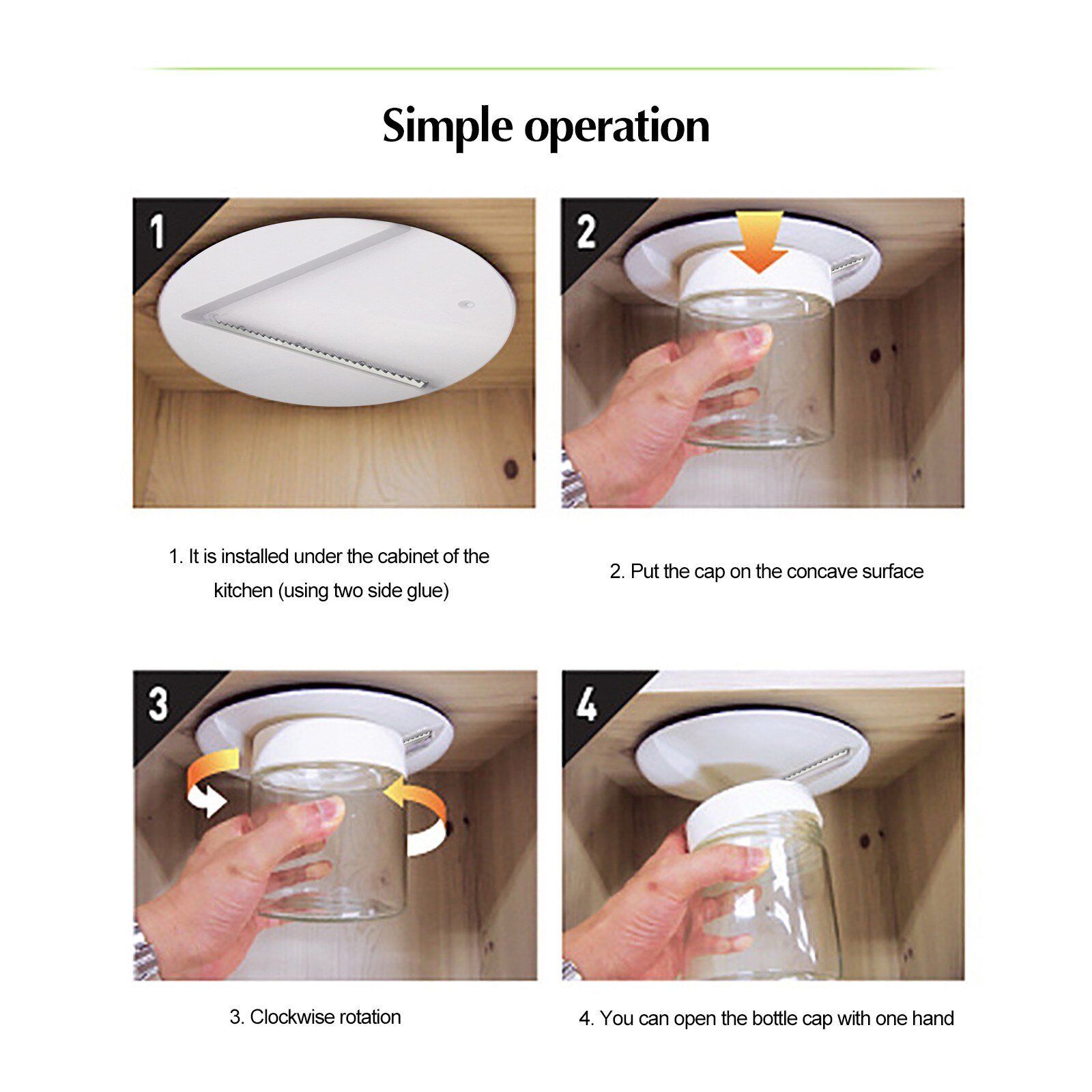 [🔥Summer Hot Sales-48%OFF]Jar Opener Multi-function Cap Opener Under Cabinet