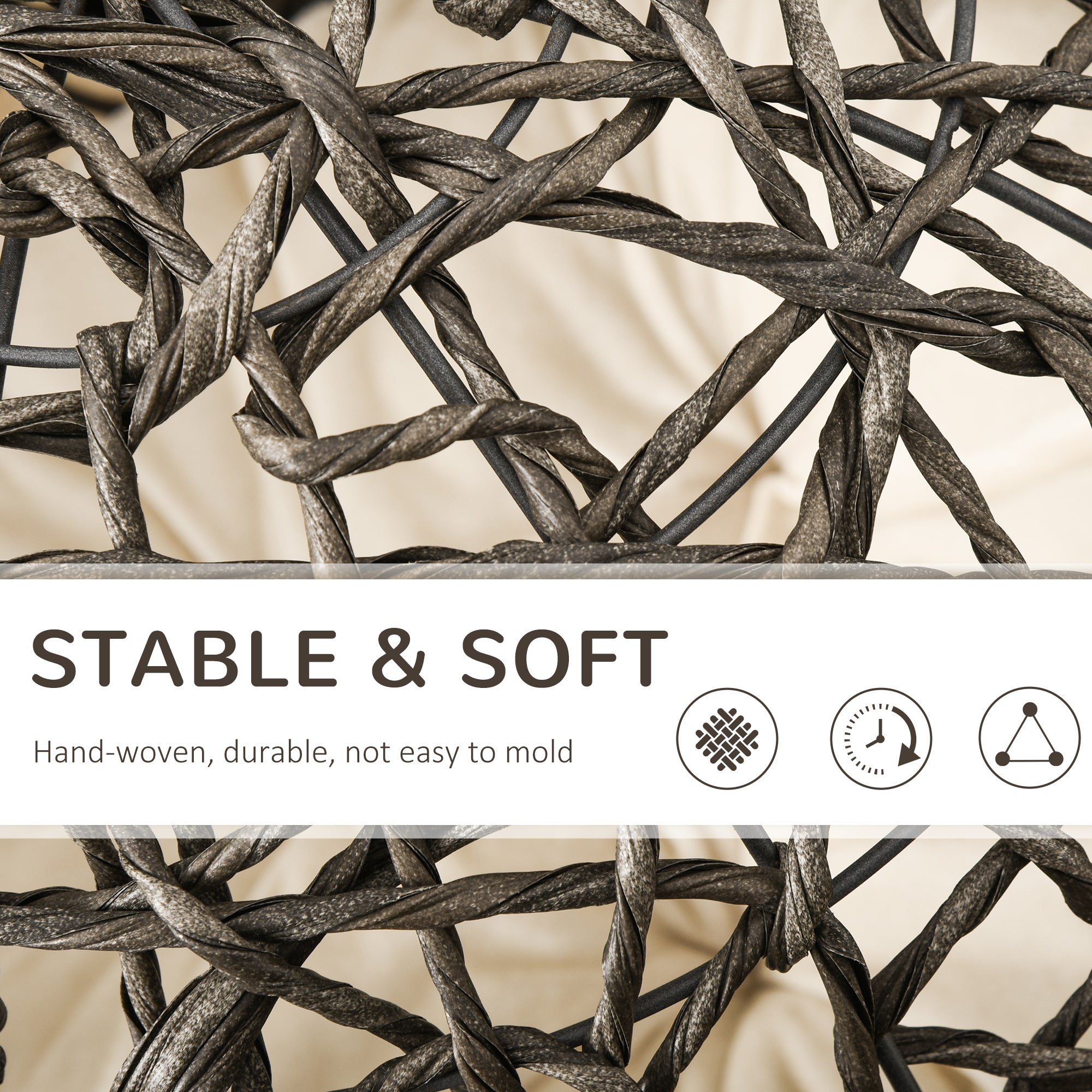 PawHut Wicker Cat Bed Elevated Rattan Kitten Basket Cozy Cave w/ Soft Cushion