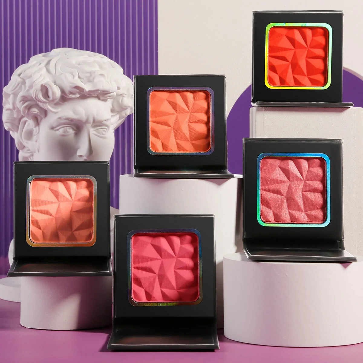Private Label No Logo Diamond Single Blush Palette