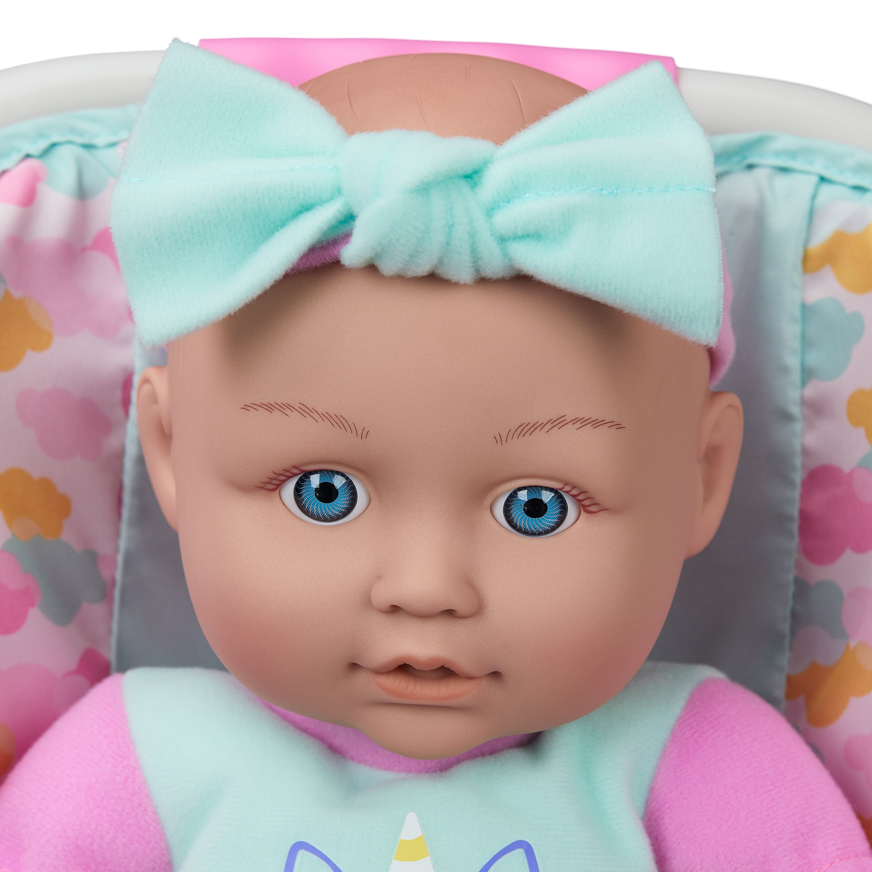 My Sweet Love 13-inch Baby Doll with Carrier and Handle Play Set, Light Skin Tone, 4 Pieces Included, Pink Theme