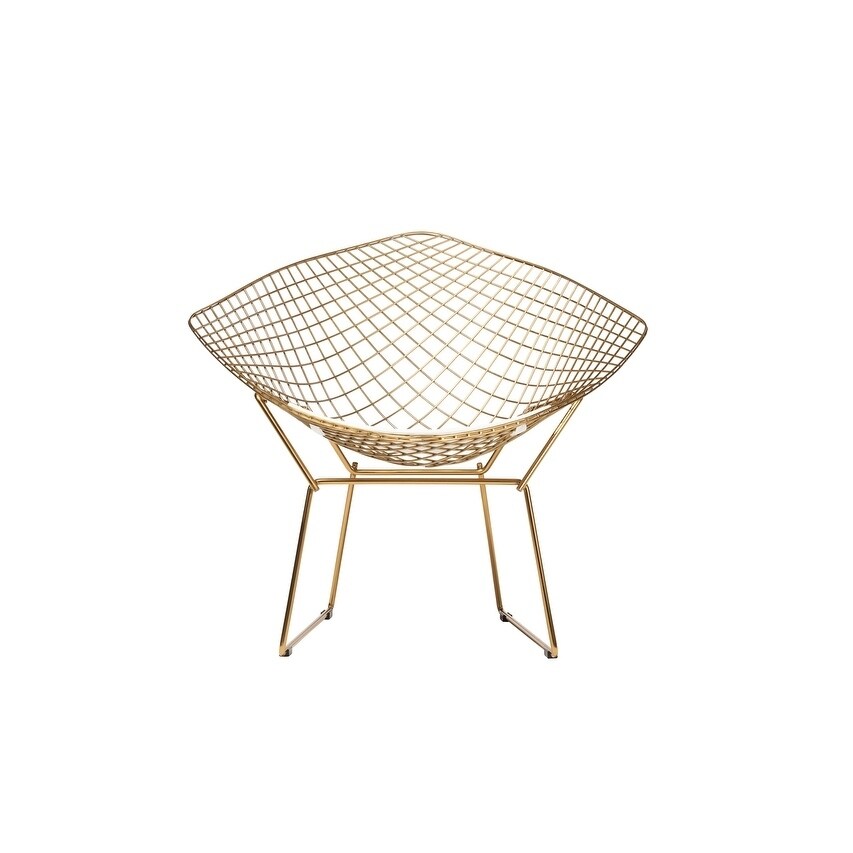 Bertoia Wire Diamond Chair in Champagne Gold