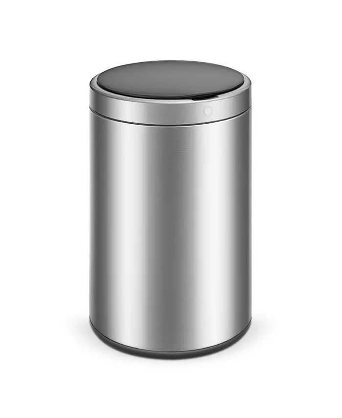 Mega Casa 3.2 Gal. 12 Liter Stainless Steel Round Motion Sensor Trash Can for Bathroom and Office