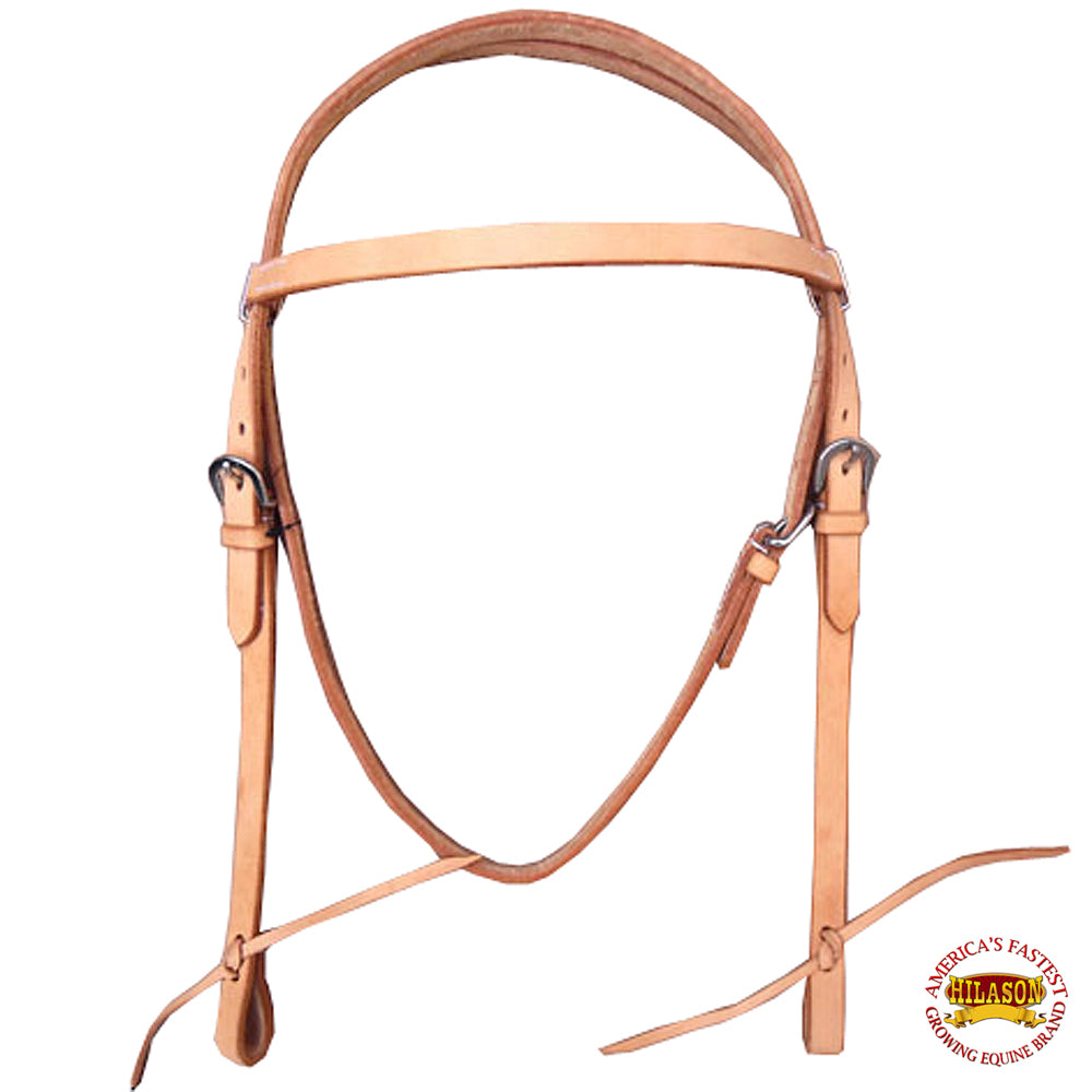 70ZB Hilason Western American Leather Horse Bridle Headstall Tan