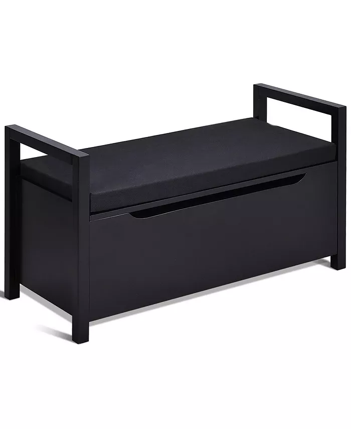 Costway Shoe Bench Storage Rack Cushion Seat Ottoman Bedroom Hallway Entryway