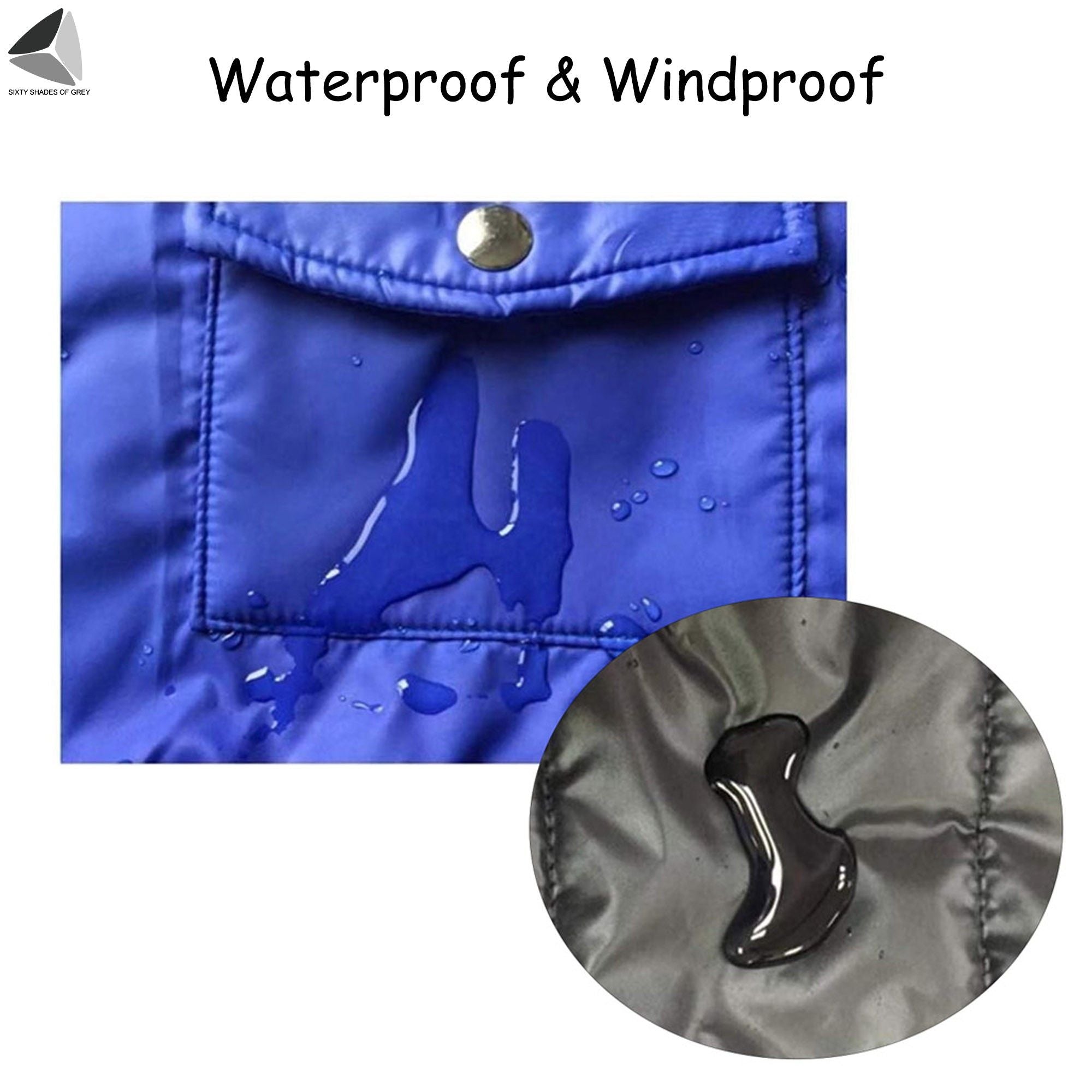 Sixtyshades Winter Windproof Dog Coats Double Sided Waterproof Padded Dog Warm Jackets for Small Medium Large Dogs (L， Red)