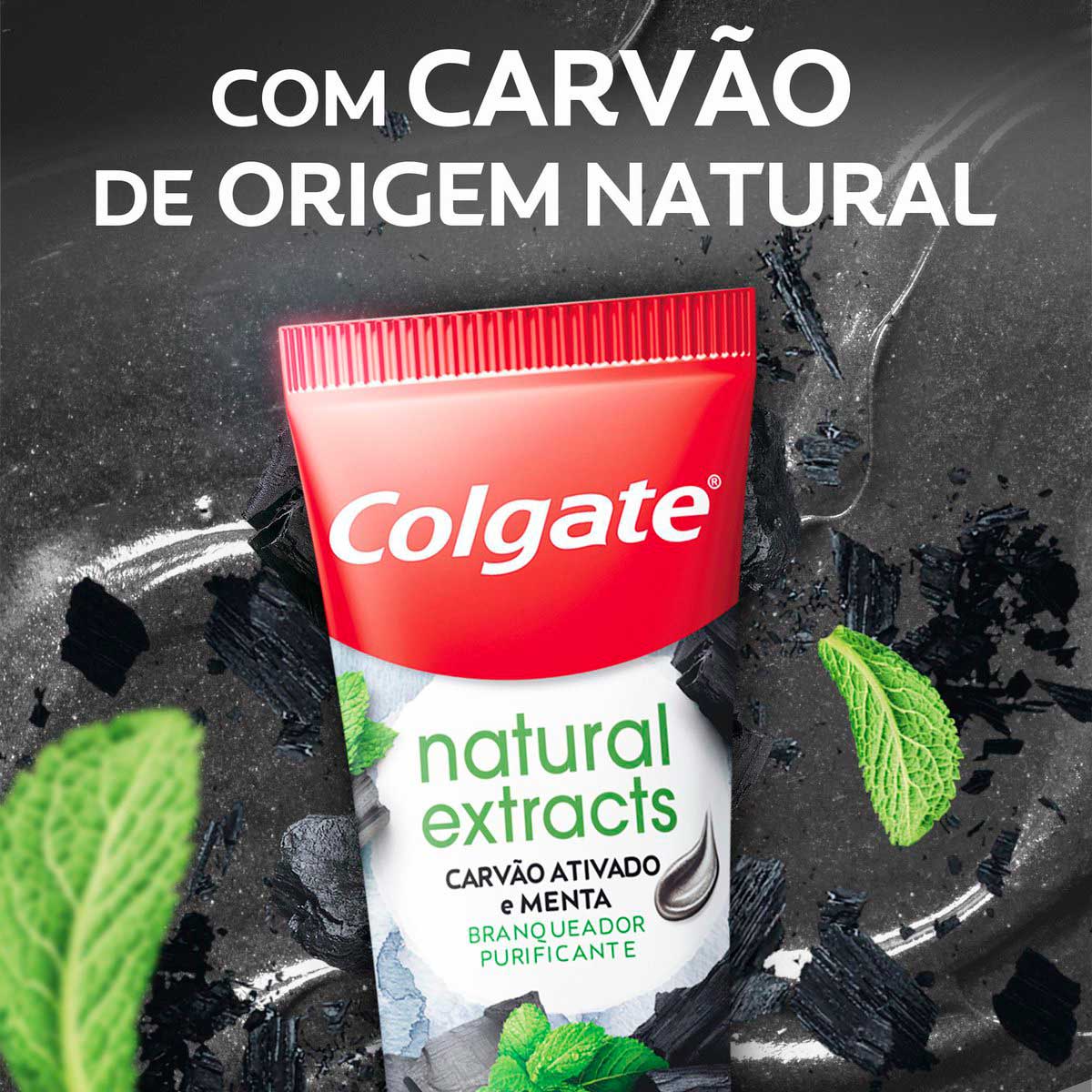 Creme Dental Colgate Natural Extracts Carvao Ativado e Menta 140g