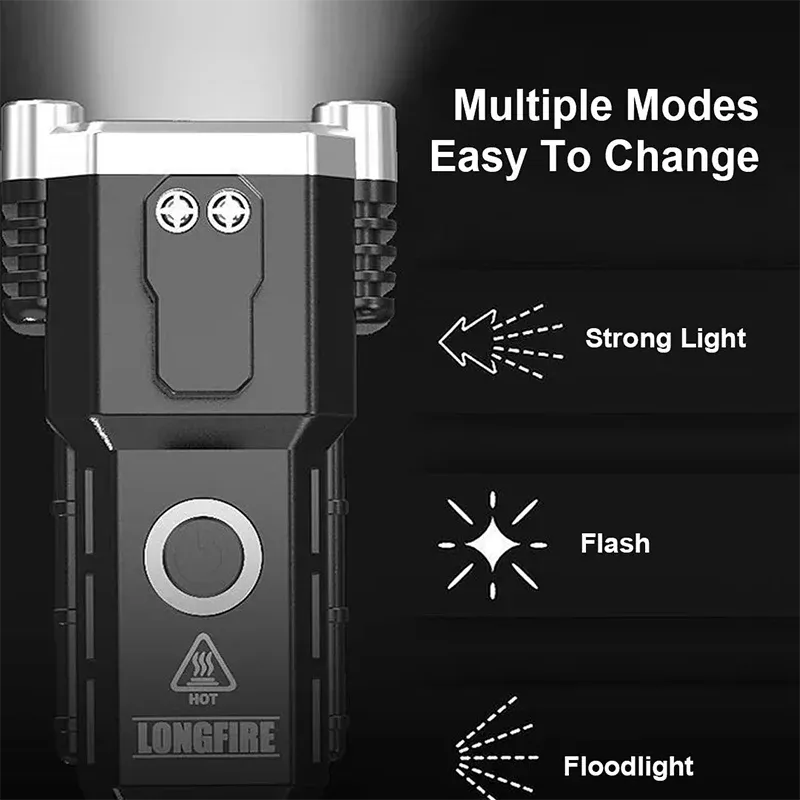 48% 0FF 🔥🔥 - Super Bright Rechargeable LED Handheld Flashlight P