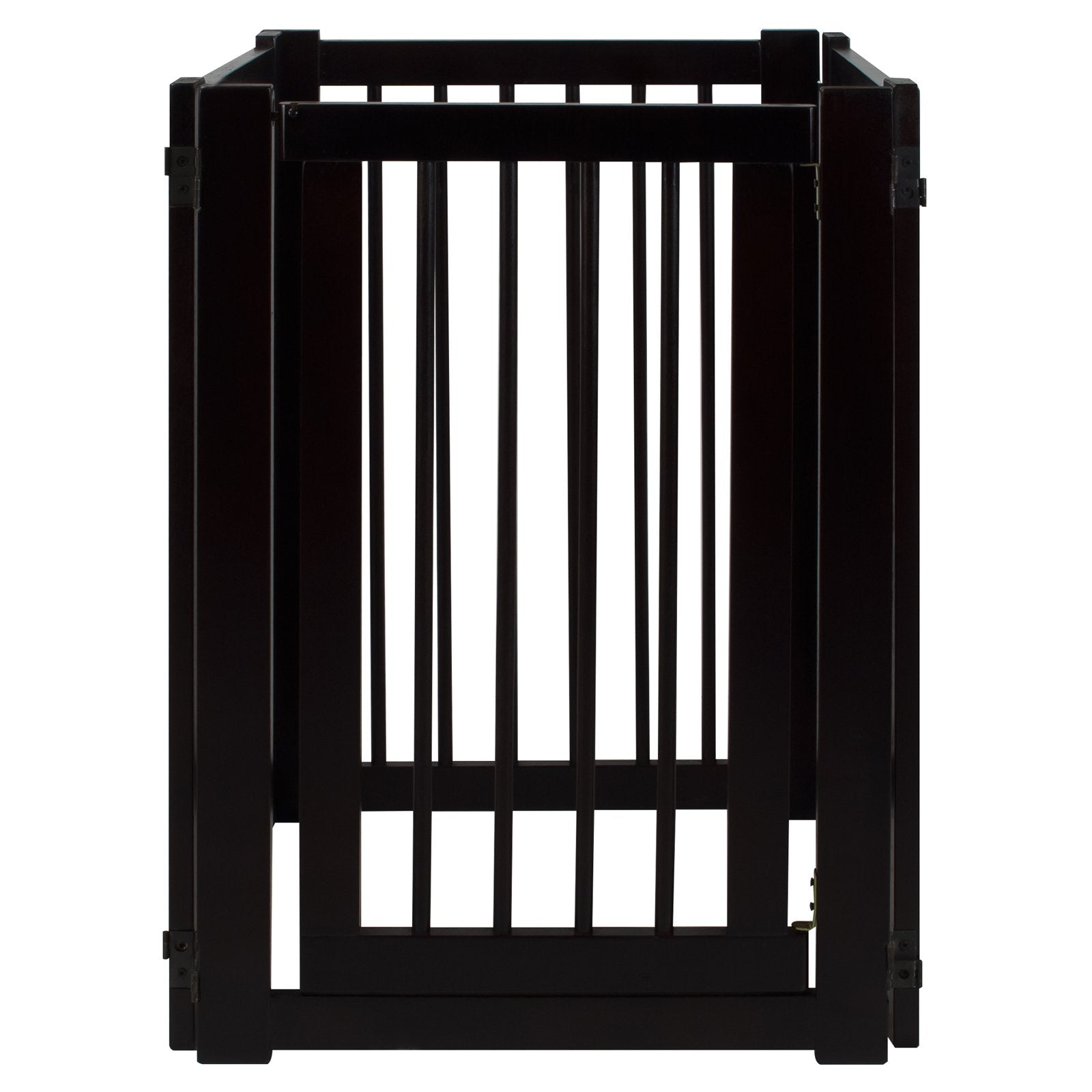 Casual Home Configurable Freestanding Pet Gate with Walk Through Door - Espresso