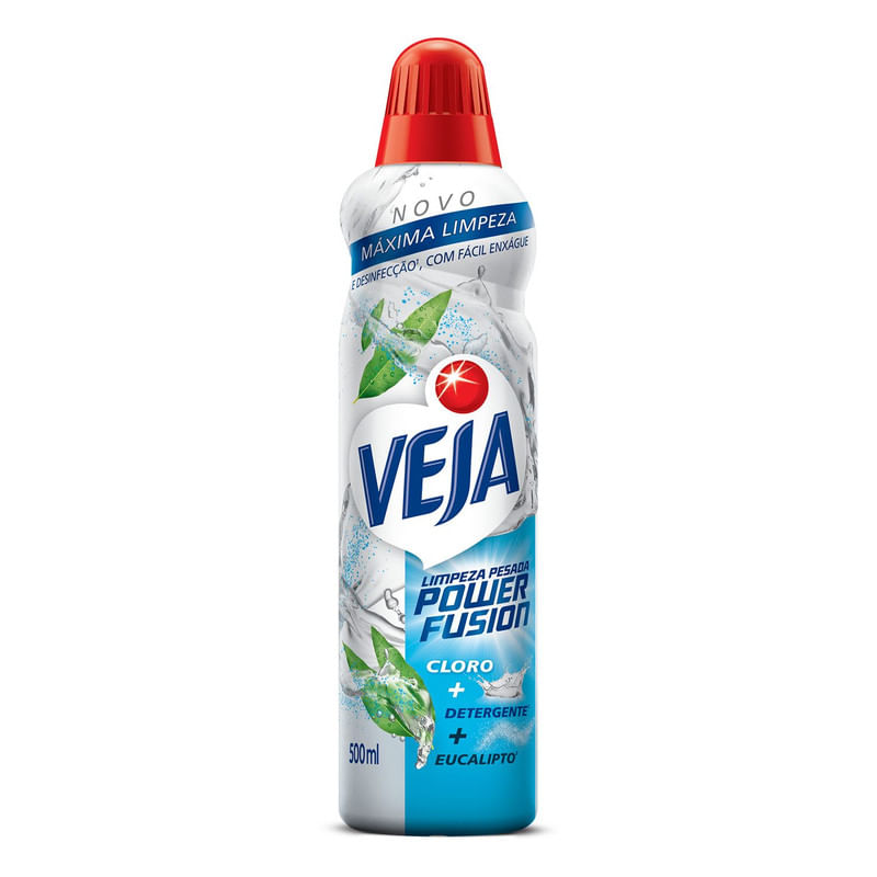 Veja Limpeza Pesada Power Fusion com Cloro Desinfetante e Limpador 500mL