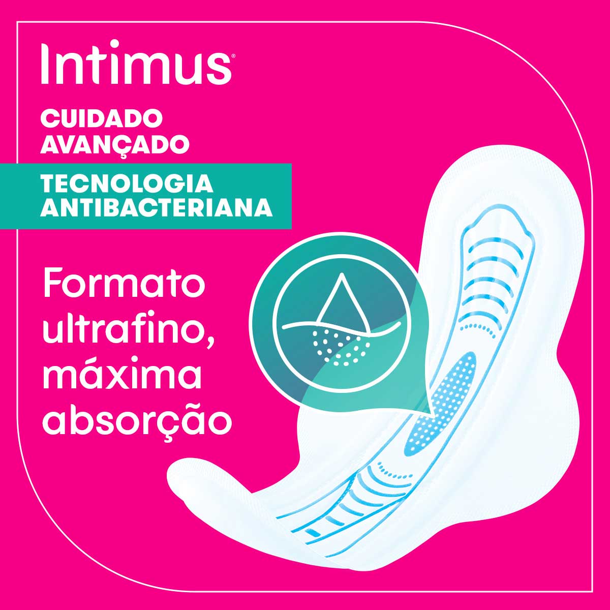 Absorvente Intimus Tecnologia Antibacteriana C/Abas 14 Unidades