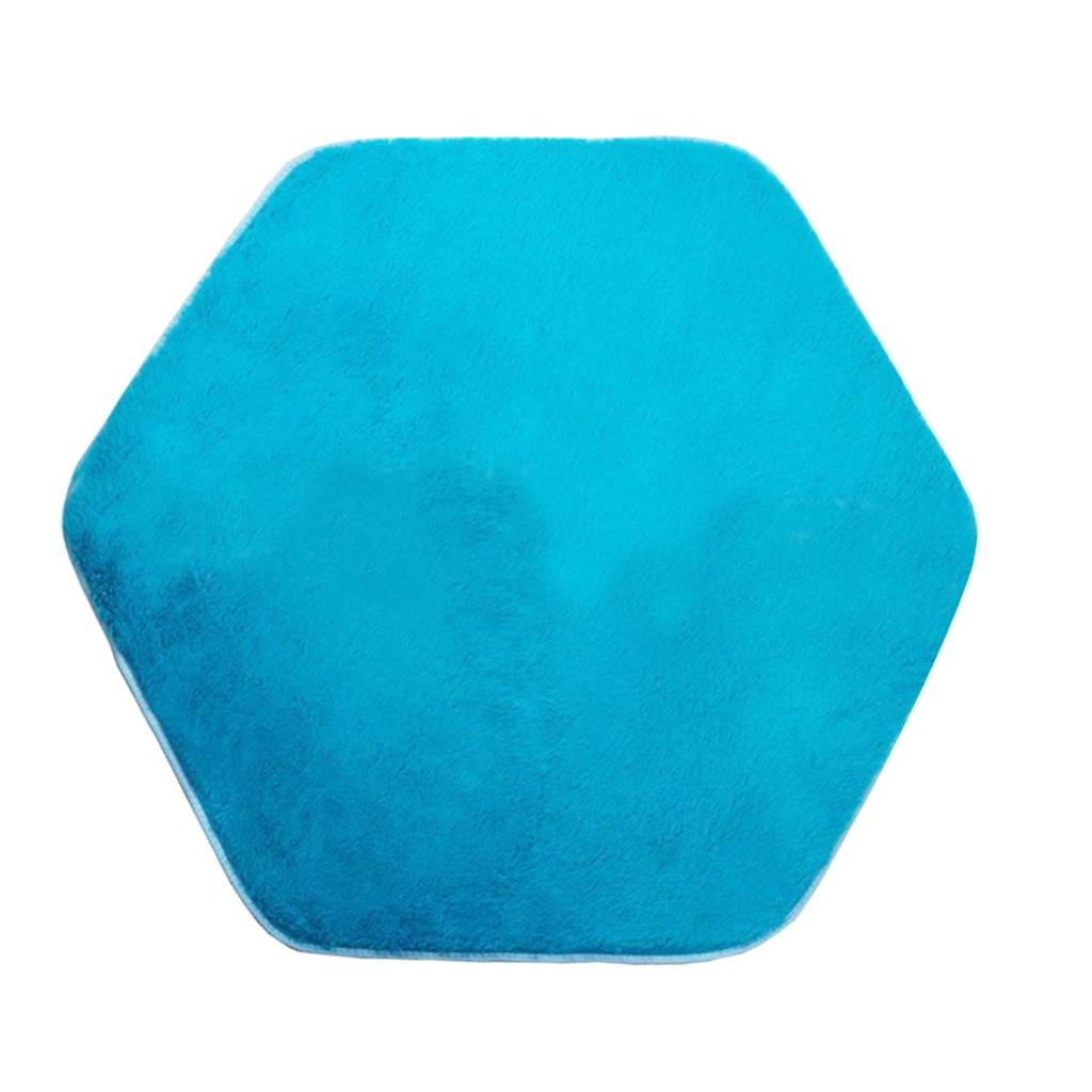 Blue Hexagonal Mat for Princess Castle Playhouse for Girls Children Play Tent Indoor and Outdoor Fun, Home Decor, 140 x 120cm