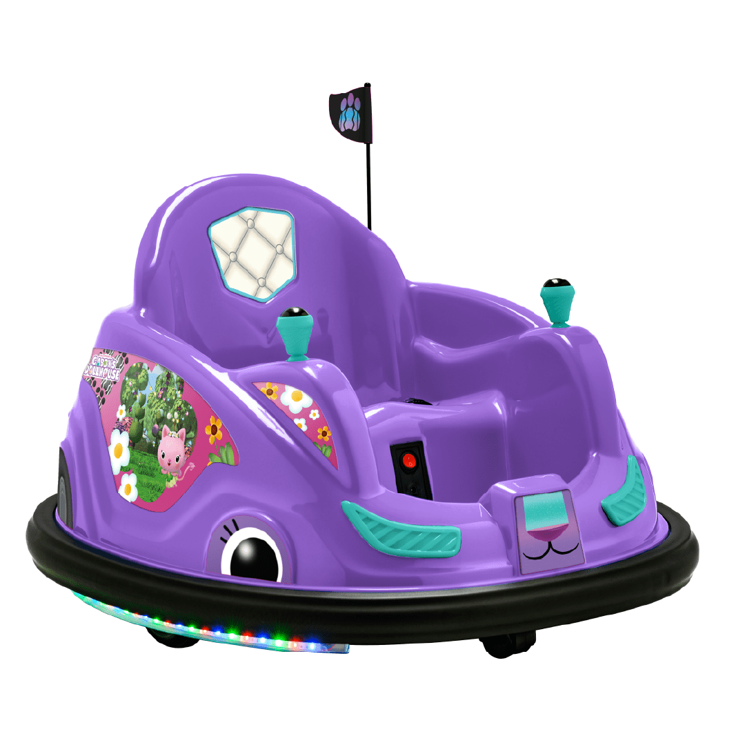 Gabby's Dollhouse 6V Bumper Car， Battery Powered， Electric Ride On by Flybar， With Charger